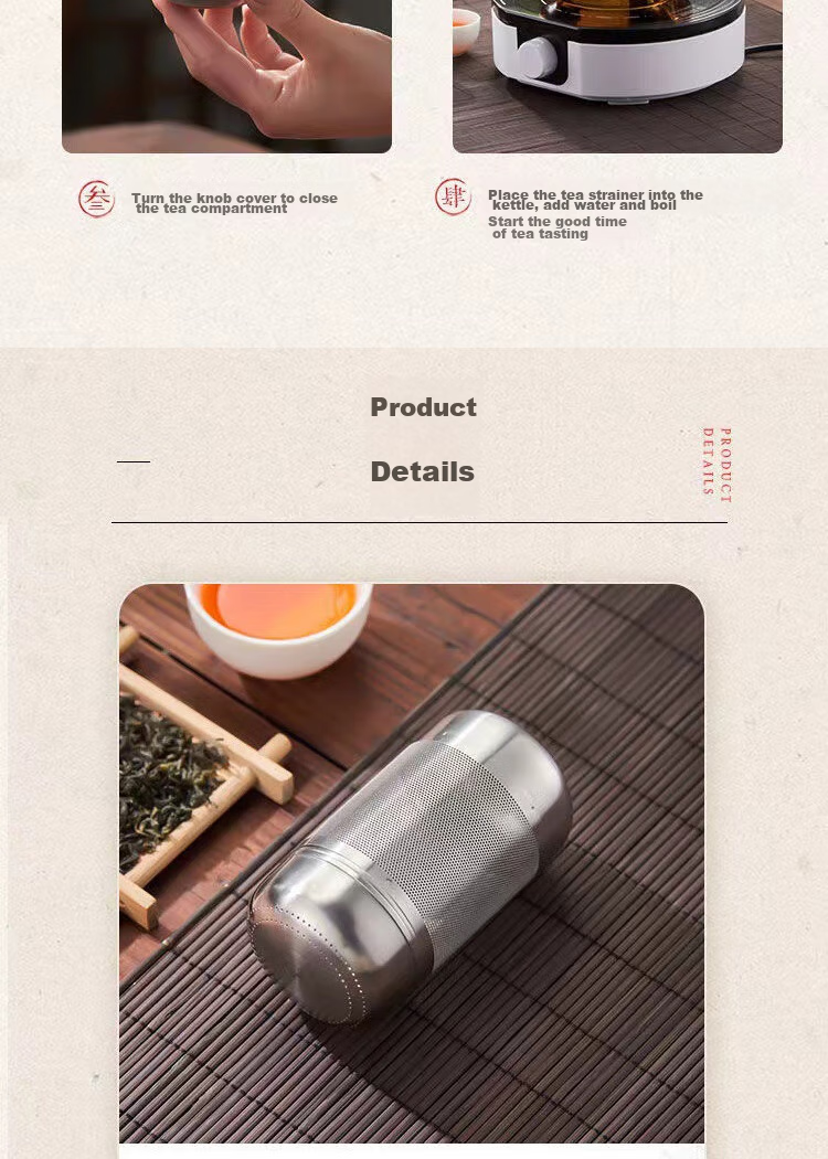 Dipuer 316 Stainless Steel Tea Strainer, Tea Infuser, Tea Leaf Filter, Tea Separator, Teapot Inner Container with Chai 12
