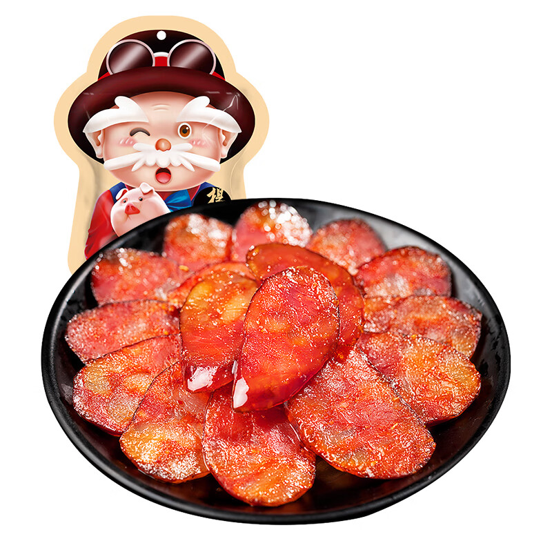 杨大爷 烟熏川味腊肠四川特产微麻辣香肠500g 需烹饪食用