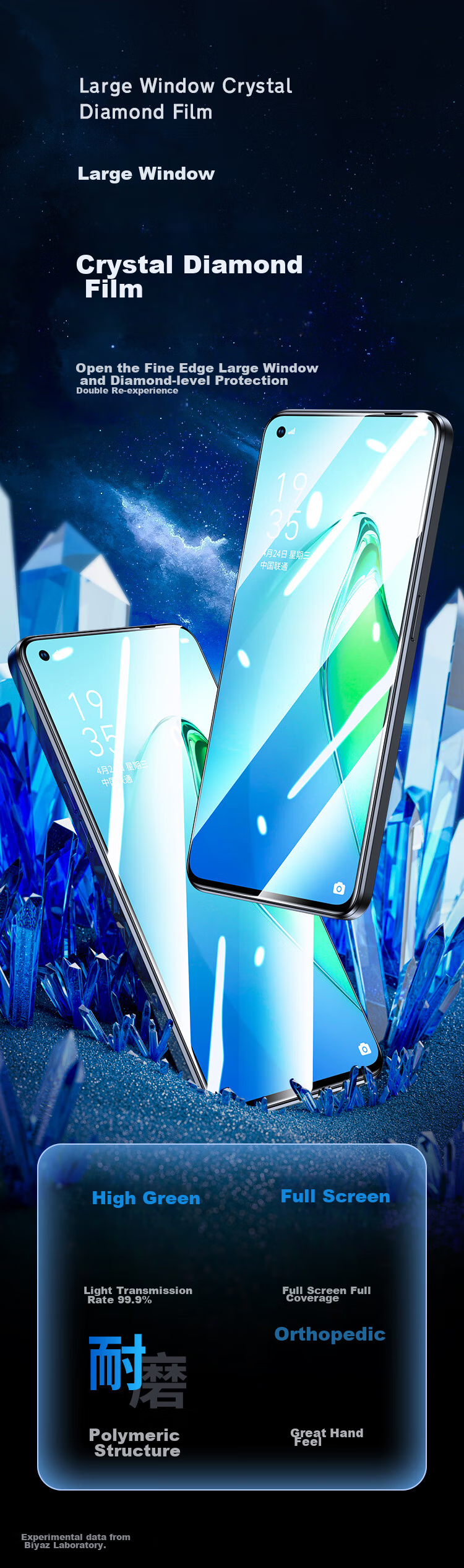 BIAZE [Triple Enhanced] Tempered Glass Screen Protector for OPPO Reno8, High-Definition Anti-Scratch Wear-Resistant Strong Anti-Fingerprint Glass Protective Film Front Film JM292 4