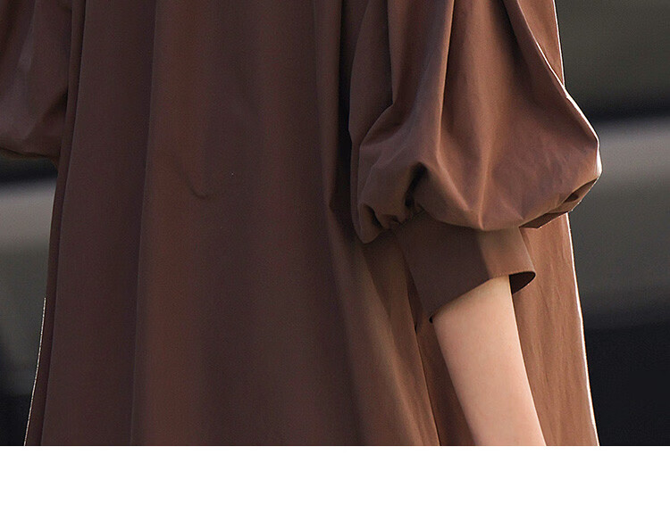 Dme [Pink Mid-Sleeve Dress], Summer Style, Soft Pink Round Neck, Puff Sleeves, Long Dress for Wome 12
