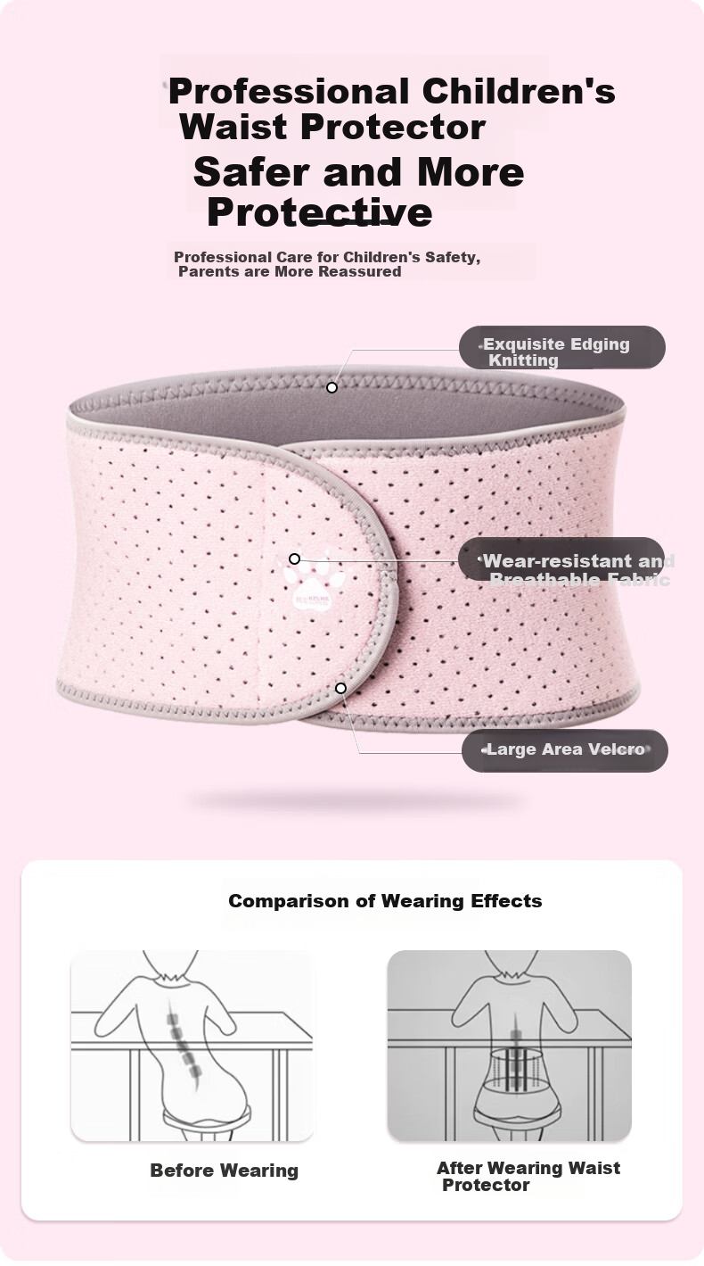 KELME Children's Dance Waist Support Belt for Dance Practice, Martial Arts, Singing, Female Abdominal Compression Belt with Elastic Waistband 3