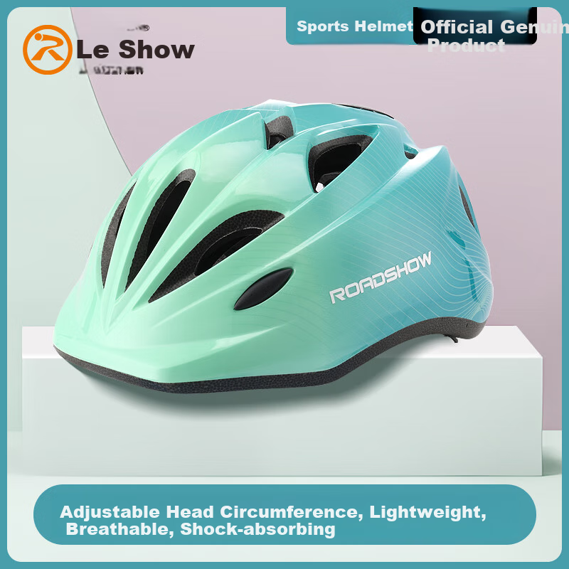 ROADSHOW Children's Helmet Professional Roller Skating Shoes Skateboard Helmet Bicycle Safety Protective Cap, Sea Blue