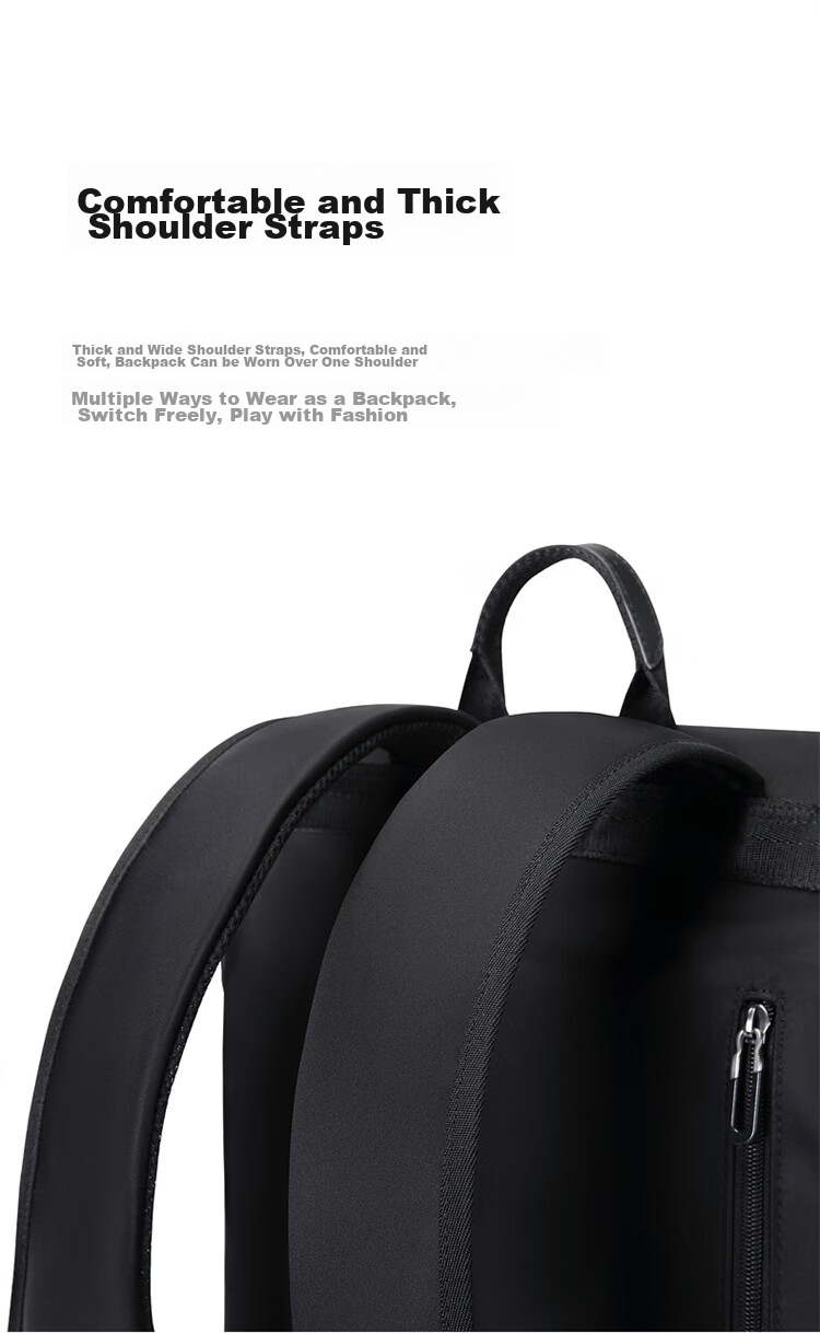GOLF Backpack for Men, 15-Inch Laptop Bag, Business Travel Backpack, Casual Student Bookbag, Black 9