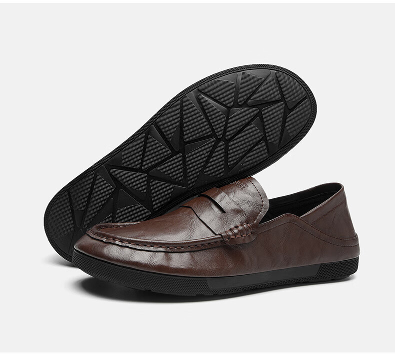 HLA Men's Casual Slip-On Loafers with Soft Soles, HAAPXM2FBI171, Black, Size 41 26