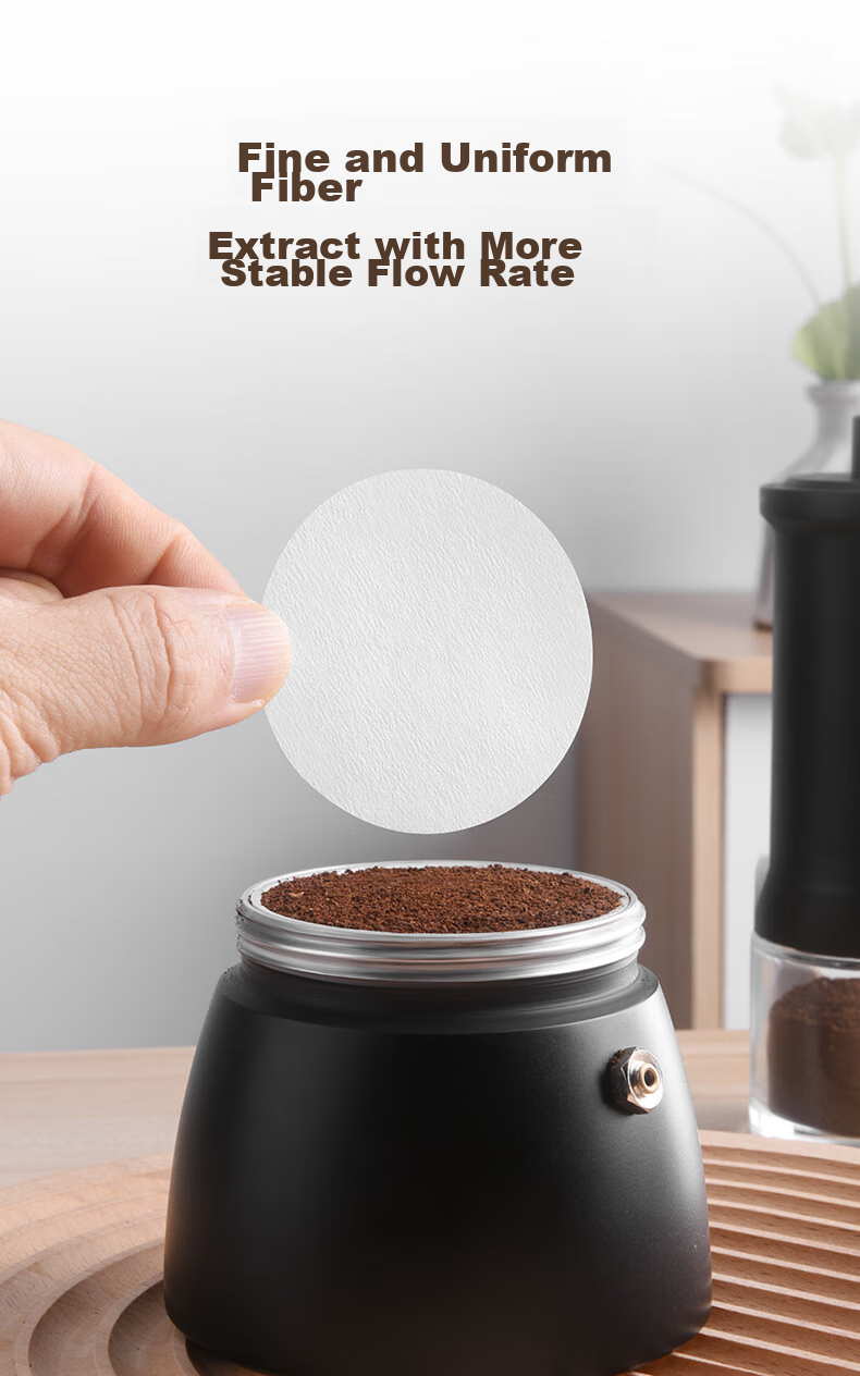 CLITON Italian Coffee Machine Round Filter Paper for Drip Bags, Coffee Filter Discs, 58mm - 100 Sheets 4