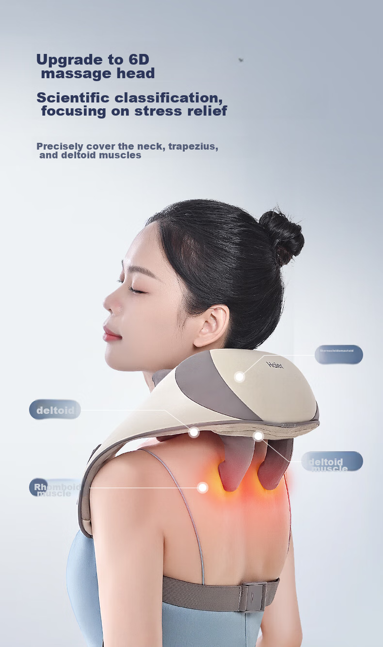 Haier Cervical Massager Shoulder Massage Shawl Neck and Shoulder Trapezius Lumbar Massager Practical Birthday Gift for Parents and Partners HHZ-J503Z-Max 5