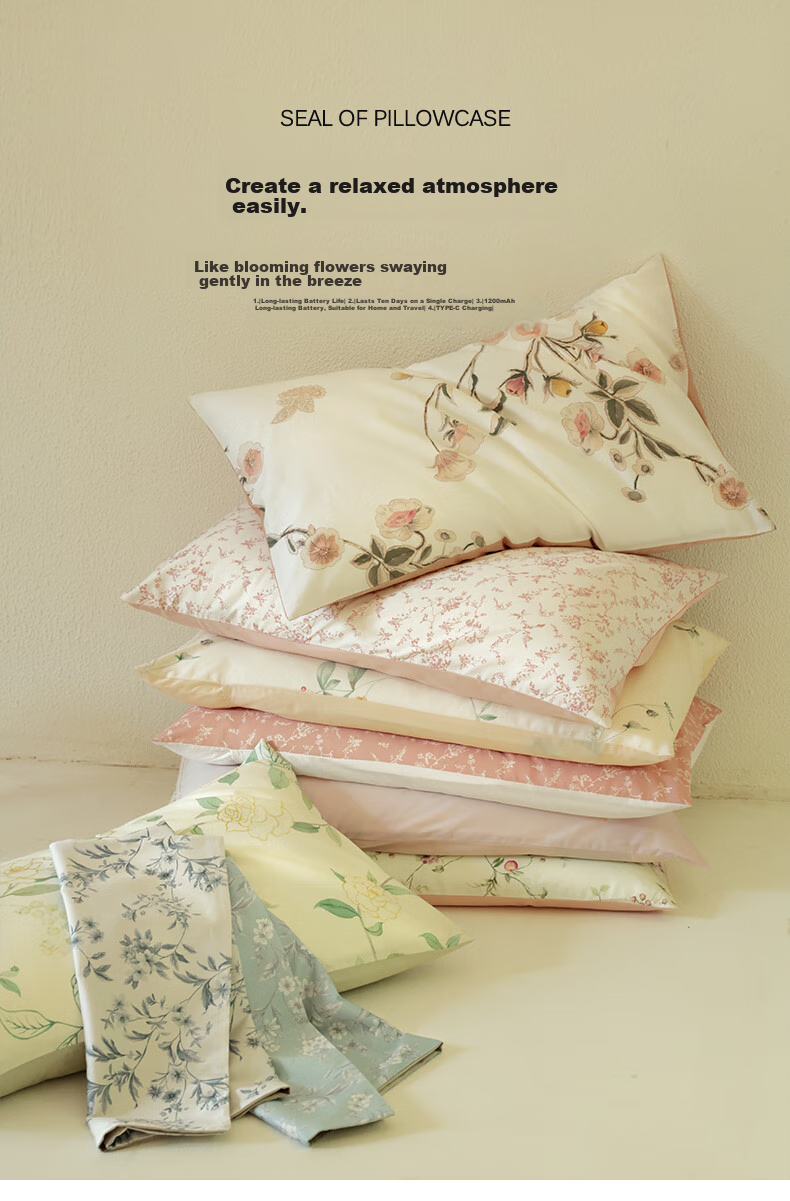 MIDO HOUSE Mingdu Pure Cotton Pillowcase, Class A Washable Pillow Cover, All-Season Pillowcase, Random Single Piece 10
