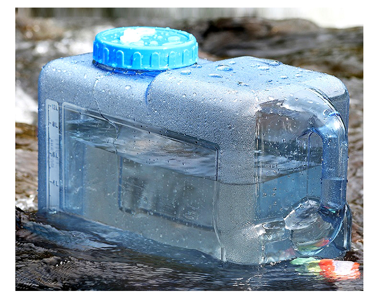 Suncojia Water Bucket, Outdoor Water Storage Bag with Tap, Portable Handheld Water Bag, Large Capacity Sandbag, Foldable Water Bucket 18