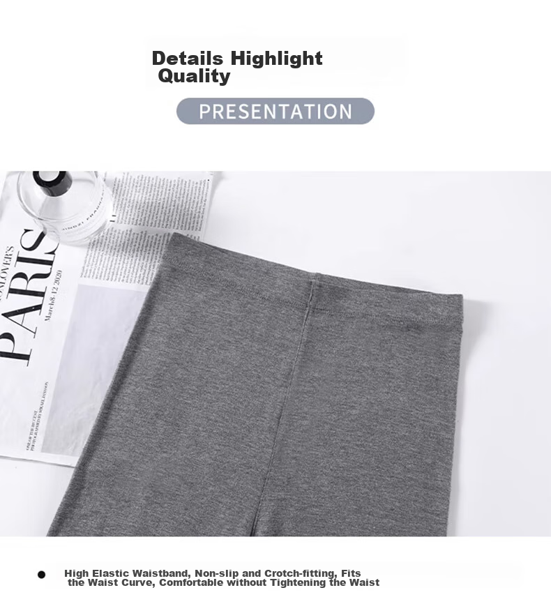 LangSha Modal Leggings for Women, Spring And Autumn Wear, Nine-Tenths Thin Yoga Pants, Black Slim-Fit Elastic Skinny Pants 8
