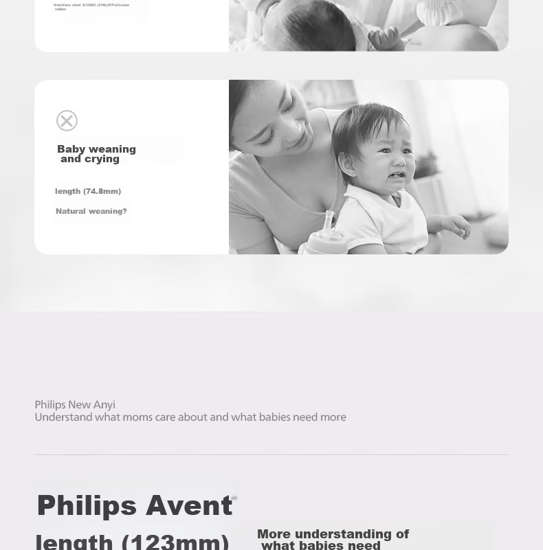 AVENT Philips AVENT Wide-Neck Natural Soft Nipple for Newborns And Infants, 3-6 Months, Imported Pair 5