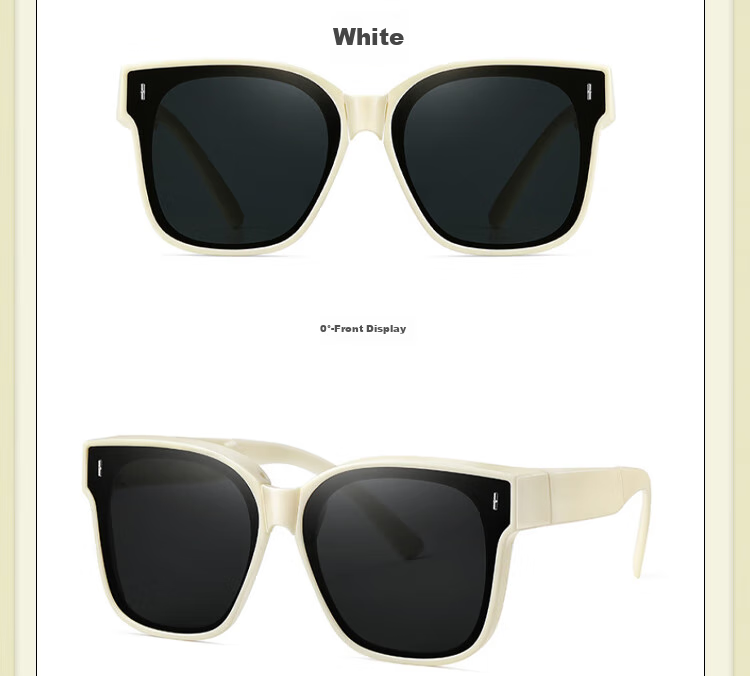 Xiongmaoshasha Folding Sunglasses, Light Purple, UV Protection, Polarized, Can Be Used with Prescription Glasses 7