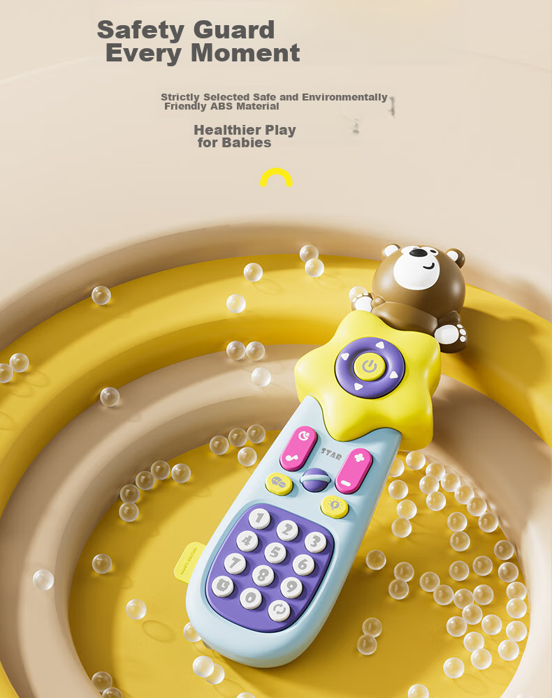 Dimoarch Simulated Remote Control Toy Phone for Babies, Early Education Musical Learning Device for Toddlers, Birthday Gift for Boys And Girls, Brow 21
