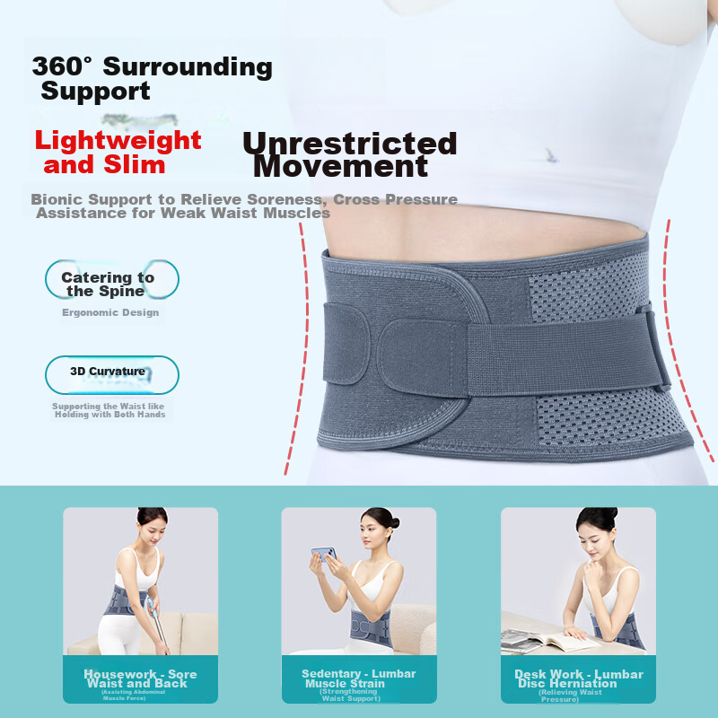 KYOLENS Medical Grade Back Support Belt, Thin Summer Version for Herniated Discs And Lumbar Muscle Strain, Breathable Waist Support for Men And Women, Suitable for Prolonged Sitting 4