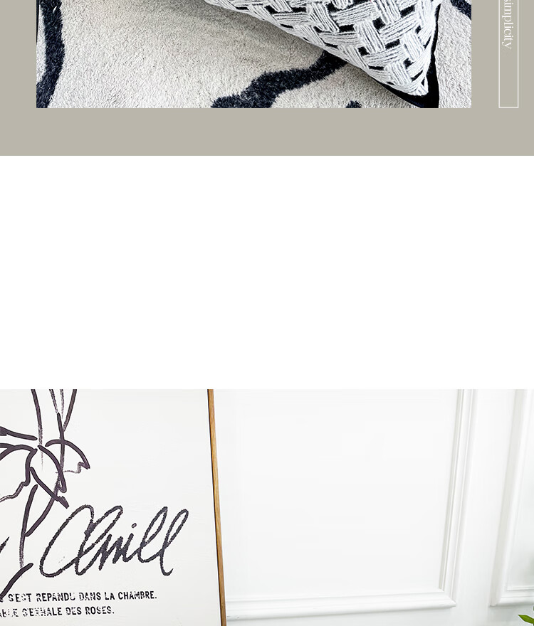 Fanyejia Cream-Colored Sofa Cushion Cover, Living Room Decorative Pillowcase, Bedside Backrest Cover, Plush Pillowcase for Bed 13