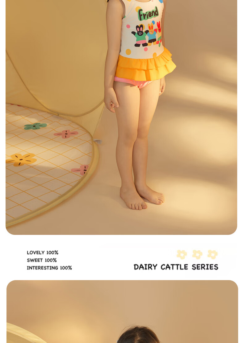 Adoreswim 2024 New Fashion Trendy Cute Style Girls' Summer Swimsuit Set, Two-Piece, Size 105 13