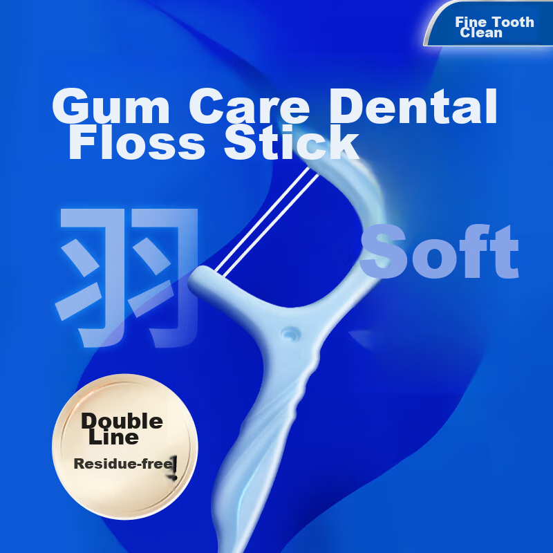 Lion Fine-Grain Gentle Gum Protection Double-Line Dental Floss Picks, 4 Boxes, Ultra-Thin Mint Flavor, Random Colors, Same As Tan Jian's Versio