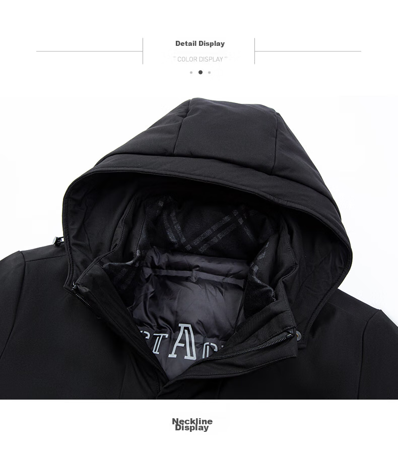 Yalu Five-In down Jacket for Men, Winter Thickened Goose down, Business Style with Detachable Inner Lining, Middle-Aged Men's Large Goose Coat 27
