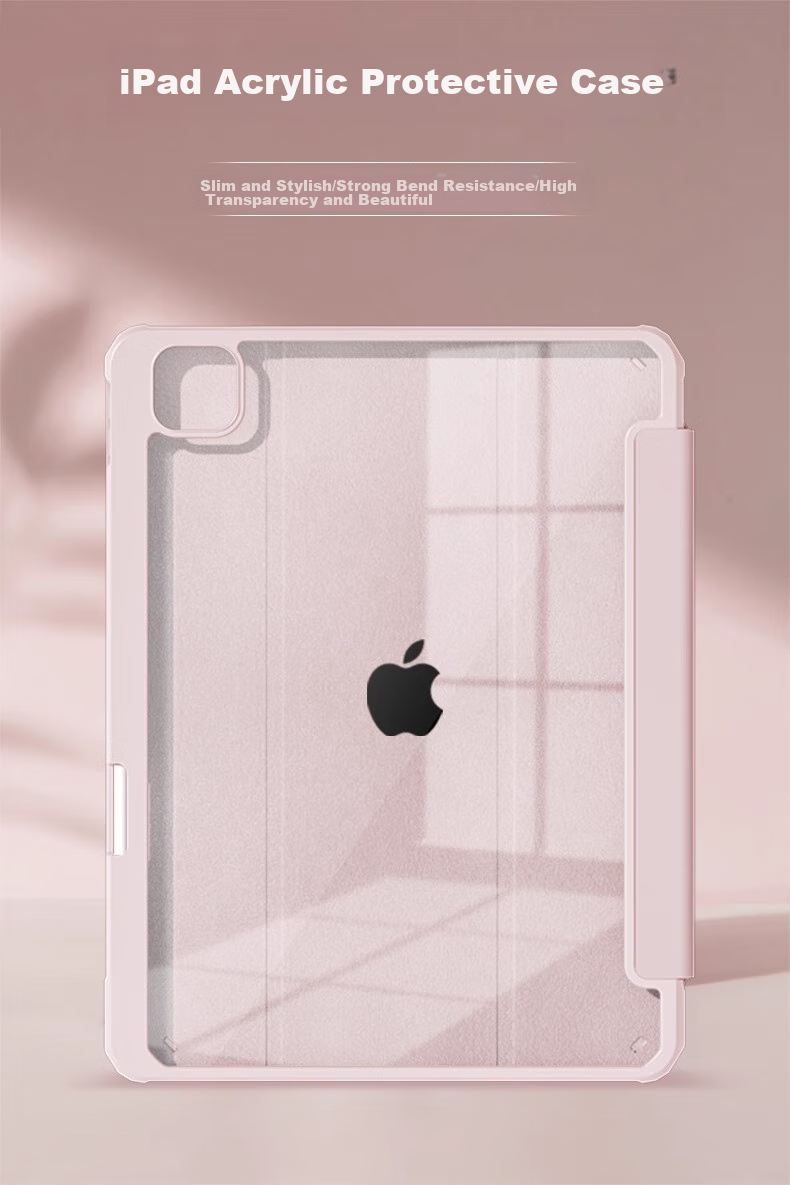 RBP Compatible with 2026 Air8 Protective Case, 11-Inch Universal Air7654 Tablet Cover [Acrylic Texture · Full Protection against Bending And Dropping with Pen Slot] Pink 1