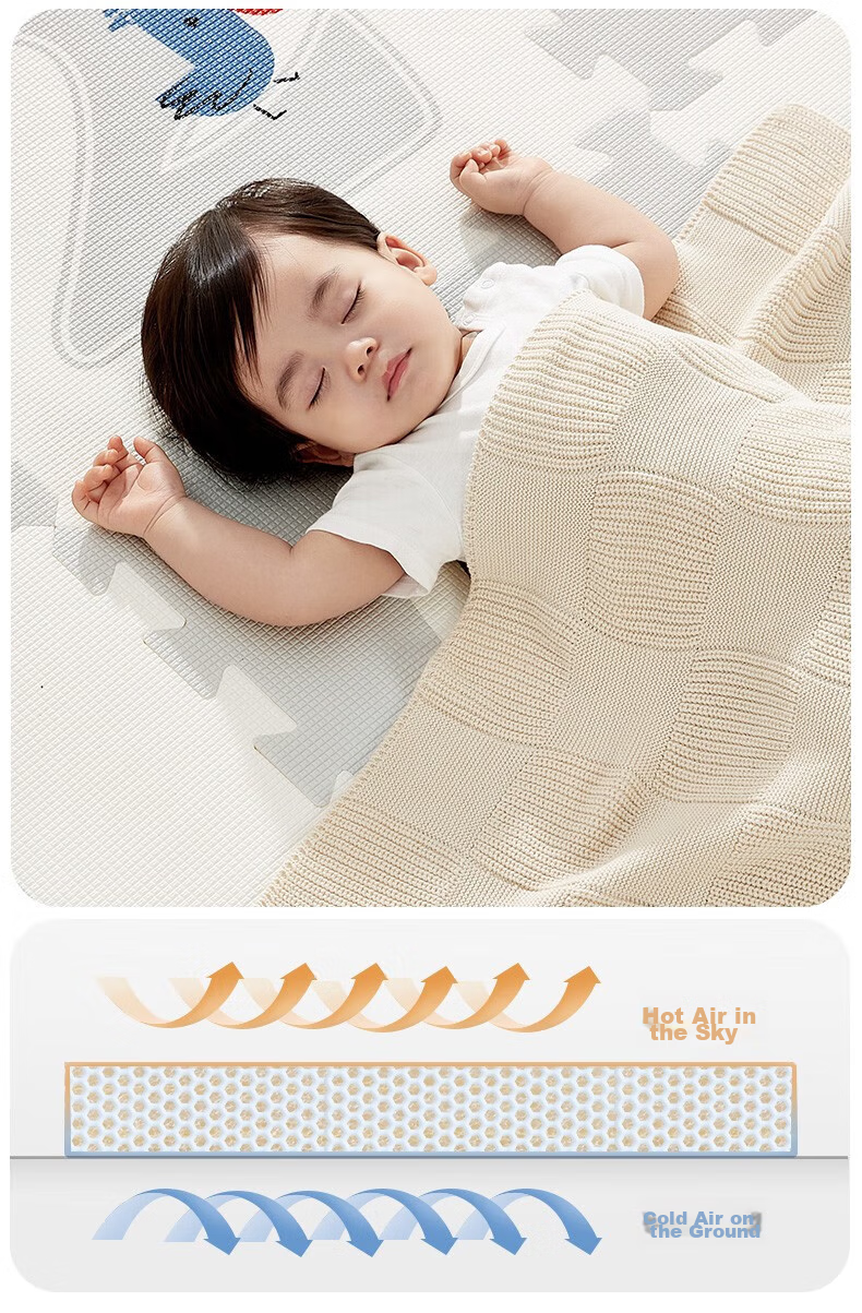 KUB Baby Crawling Mat, Interlocking Thickened XPE, Infant Play Mat, Living Room Children's Floor Mat, 9 Pieces - 165*165*2cm 13
