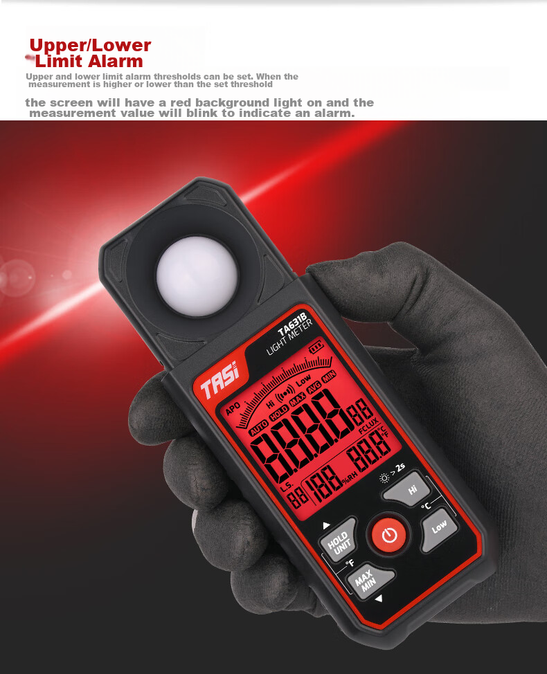 Teansi Illuminance Meter, Photometric Instrument, High-Precision Luminous Flux Tester, Brightness Meter, Photometric Measuring Instrument TA631B 6