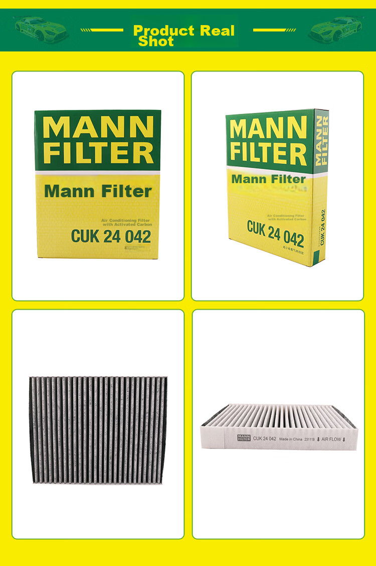 MANNFILTER Air Conditioning Filter, Air Conditioning Filter Element CUK24042, for Chuanqi Yingku, Yingbao, Aion Y/Aion S PLUS 9
