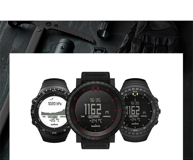 SUUNTO CORE All-Black Classic Outdoor Sports Watch, Multifunctional Compass, Hiking And Mountaineering Smartwatch 12