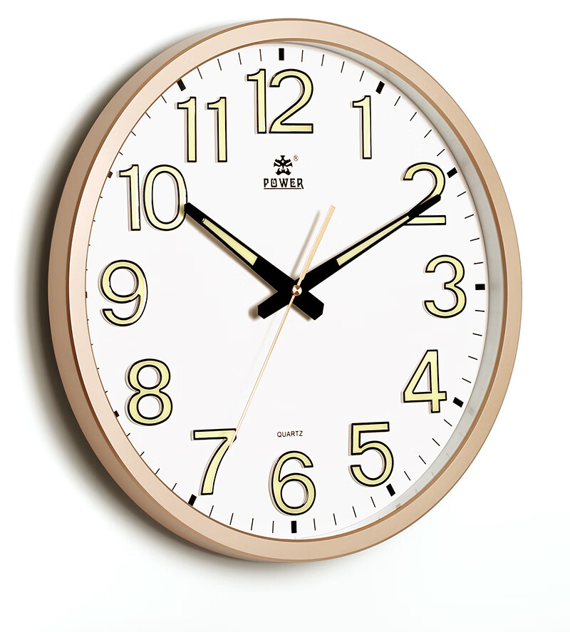 POWER Bawang Clock, Living Room Wall Clock, Simple Wall-Mounted Quartz Clock, 40cm Gold Color BW23012A 14