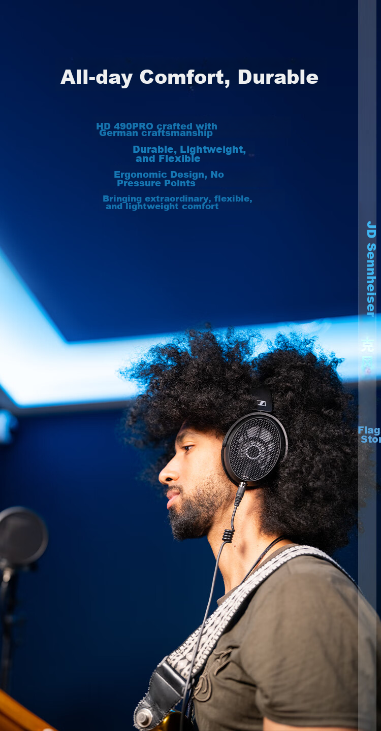 Sennheiser HD480Pro Professional Closed-Back Wired Headphones for Recording Studios, Audio-Video Production, Holiday Gifts, And Over-Ear Headphones 7