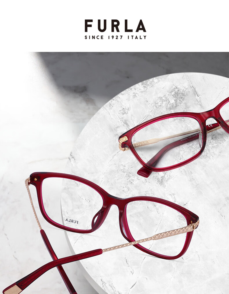 Furla Full-Rim Women's VFU354I Commuter Prescription Optical Glasses Frame 550700 Glossy Black 1
