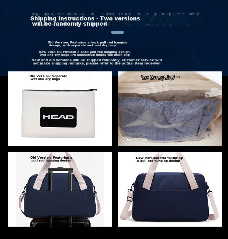 HEAD Tennis Bag with Wet And Dry Separation, Travel Bag for Men, Handheld Badminton Bag, Sports Fitness Bag for Men And Women, Pickleball Bag, Swimming Bag 22