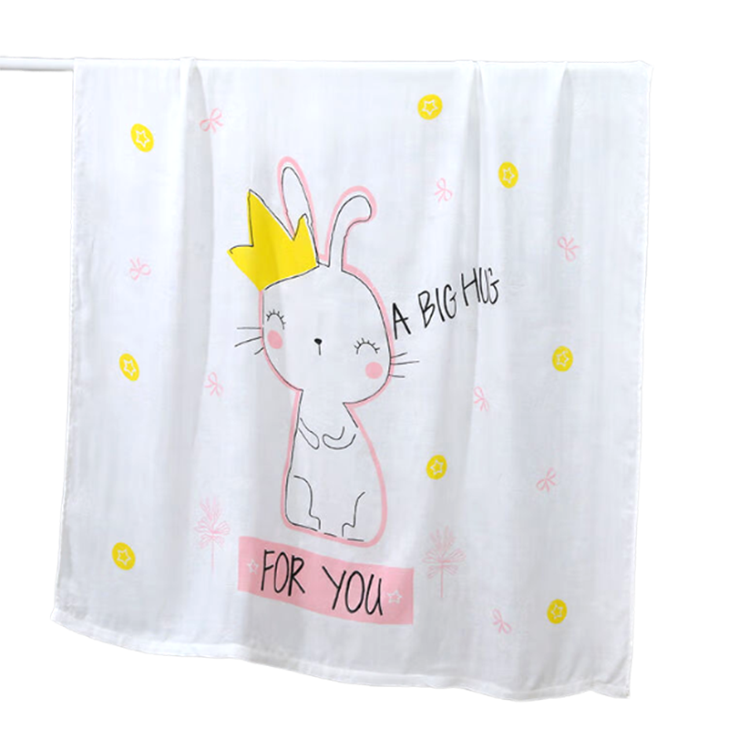 9I9 Baby Blanket, Newborn Child Quilt, Bamboo Fiber Wrap, Single-Cover Quilt, Air Conditioning Quilt, Summer Cool Quilt, A21 Rabbit