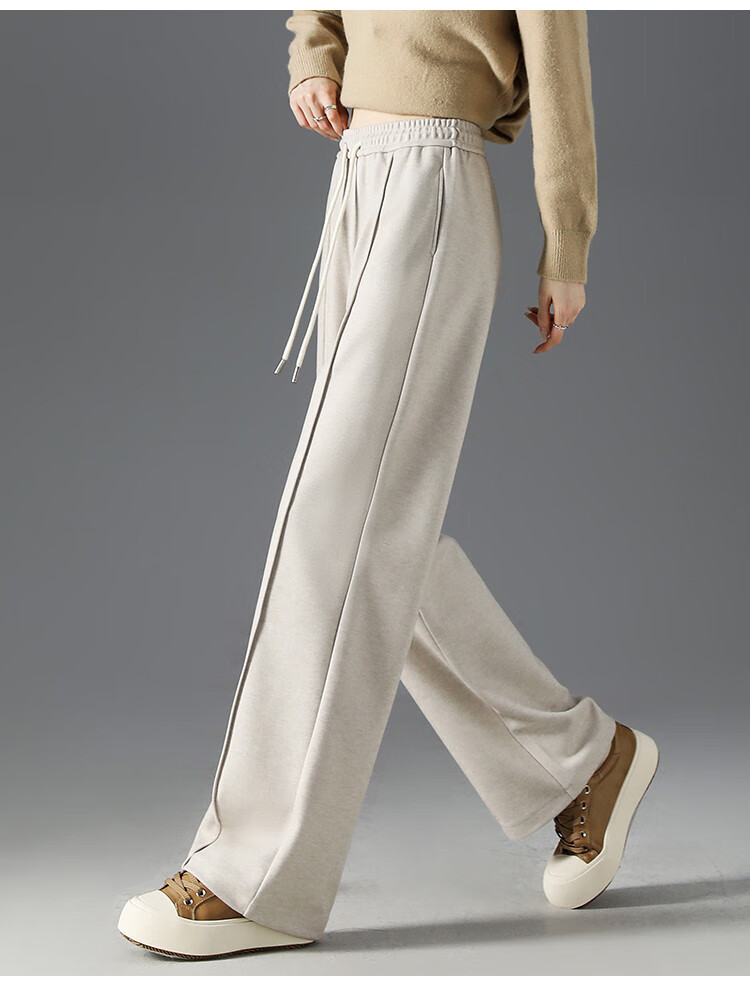Dme [Mid-Rise Design to Make Legs Look Straight And Long] Relaxed Loose-Fitting Wide-Leg Pants, Soft And Skin-Friendly Glutinous Rice Pants 13