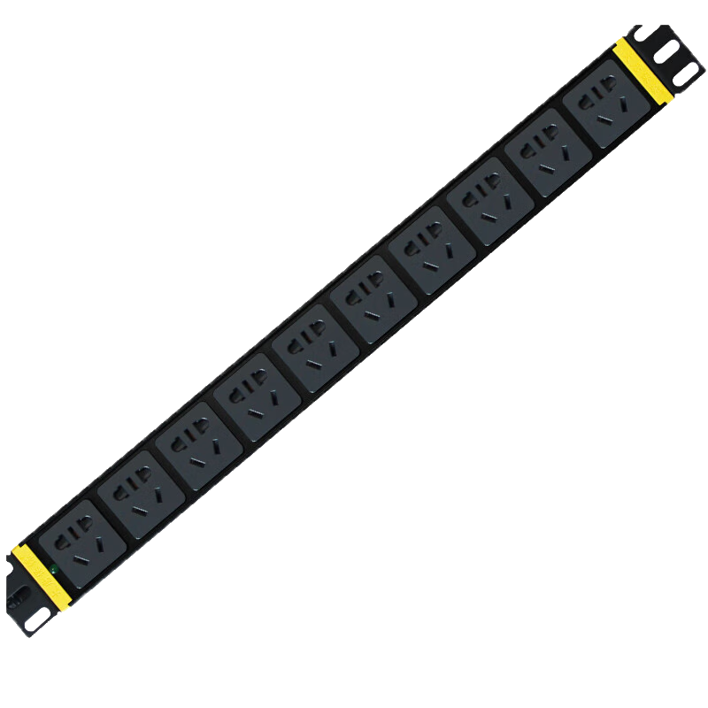 Santuo TS8108 Cabinet PDU Socket Power Strip, 10A Input, 8 Outlets, 10A Output, New National Standard Holes, SPD Holes, Lightning Protection Module, 1.5 Square Wire Core, 2500W