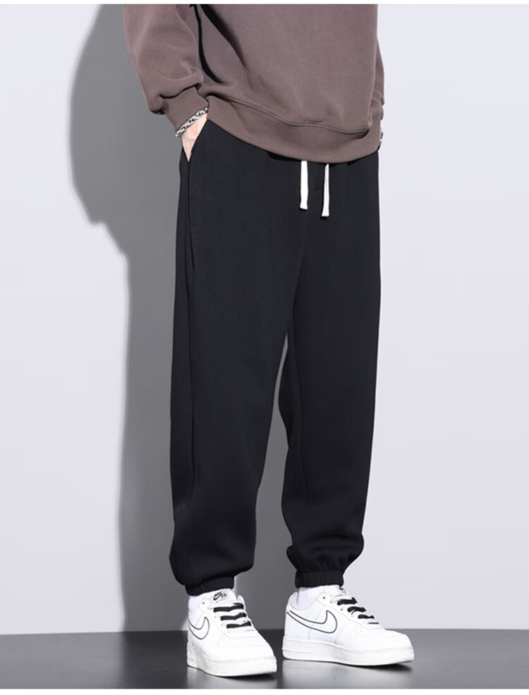 I'M DAVID Men's Casual Loose Fit Sports Pants Korean Style Heavyweight Fashion Jogger Pants Simple Versatile Trousers for Men 18