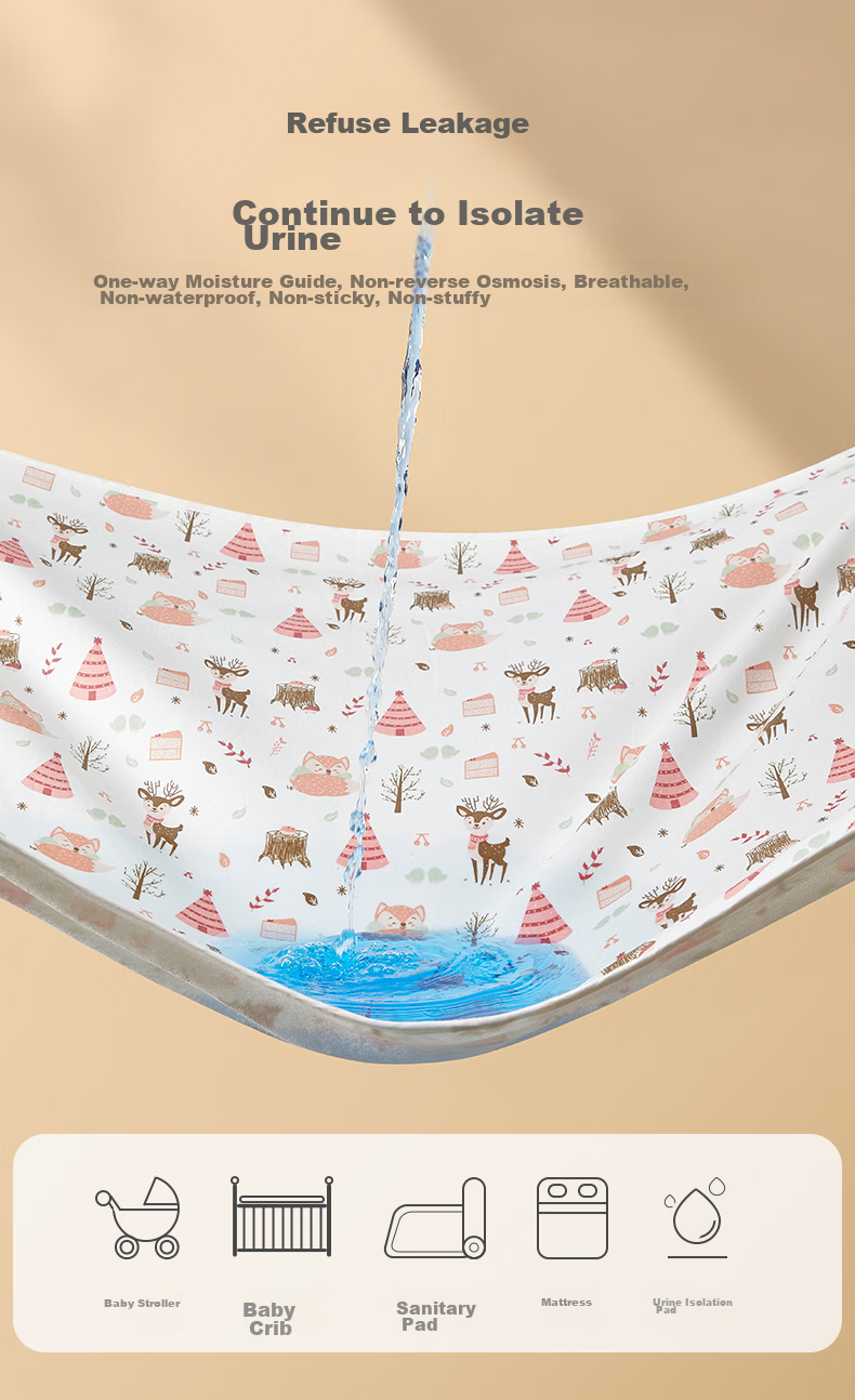 AIBEDILA Baby Diaper Pad, Pure Cotton Breathable Summer Waterproof Washable Menstrual Pad for Children And Infants, Class A Diaper Pad, 80*100 7