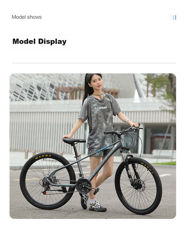 FOREVER Mountain Bike, 24-Speed, 26-Inch, Hydraulic Disc Brakes, for Men And Women, Adult And Student Use, City Off-Road Bicycle, Gray 4