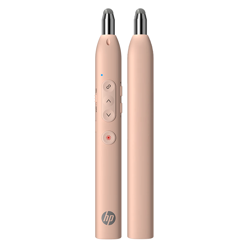 HP SS232 Page-Turning Pen, PPT Laser Pointer, Remote Page-Turning Device, Electronic Teaching Pointer for Teachers, Office Meeting Presentation Adjuster, Compatible with LED Screens, Available in Milk Tea Color with Red Light