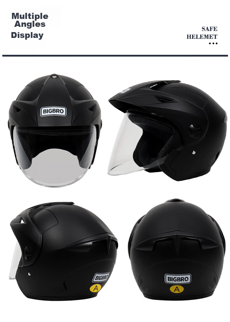 BIGBRO KY188 Pink New National Standard 3C Motorcycle Electric Scooter Helmet for Men And Women, All-Season Universal Warm Sun Protection Electric Bike Safety Visor Helmet 8