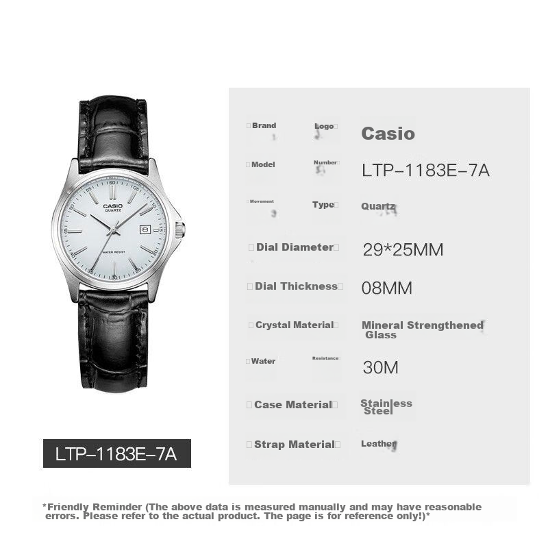 CASIO Ladies Analog Series Watch, Commuter Waterproof Student Quartz Wristwatch, Gift for Girlfriend, LTP-1183A 15