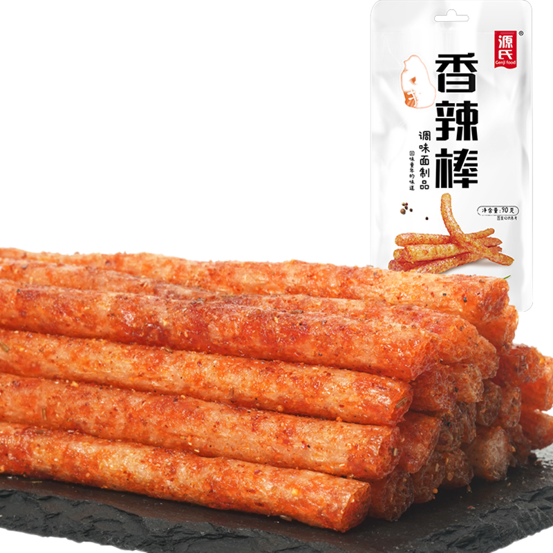 源氏 辣条 大辣棒90g/袋 网红休闲零食小吃 办公室宿舍素食手撕香辣棒