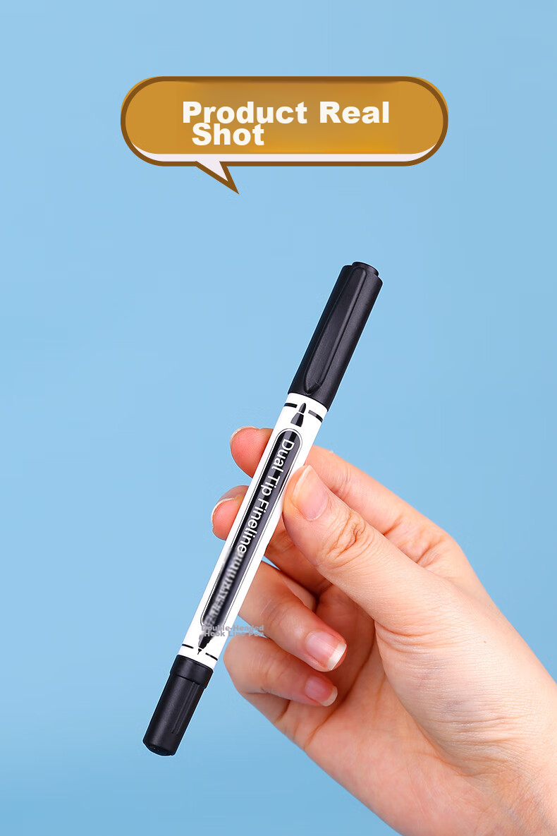Mont Marte Dual-Tip Waterproof Quick-Drying Chalk Pen, Oil-Based Pen, Logistics Marker, Large-Tip Pen, Marker Pen, Oil-Based Black ATOD-CM1206 Sketching Marker, Drawing Marker 16