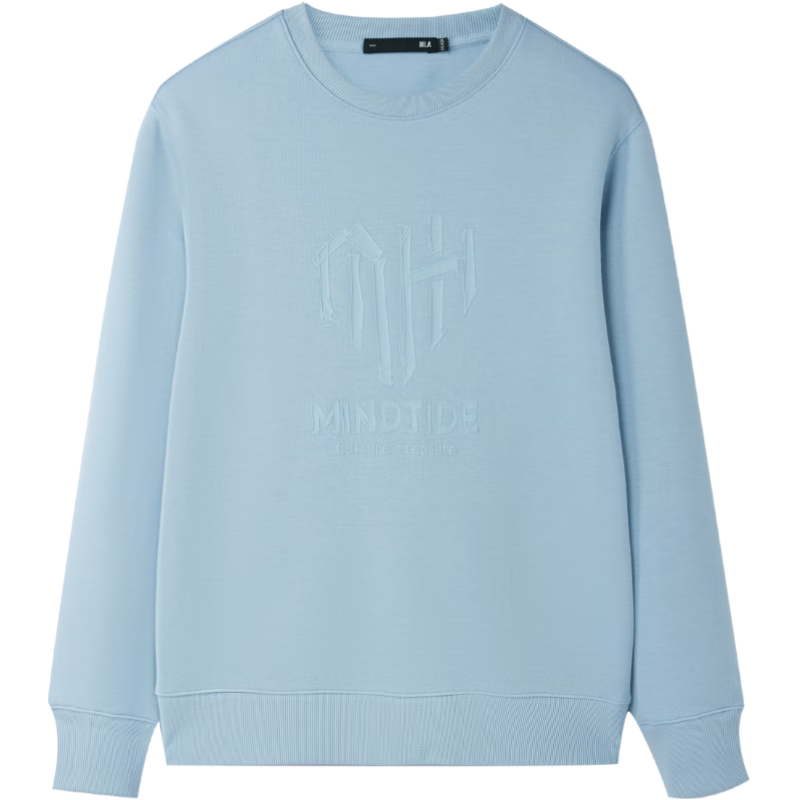HLA Sweatshirt for Men, Spring Season, Round Neck Pullover, Exquisite Embroidery, Long Sleeves