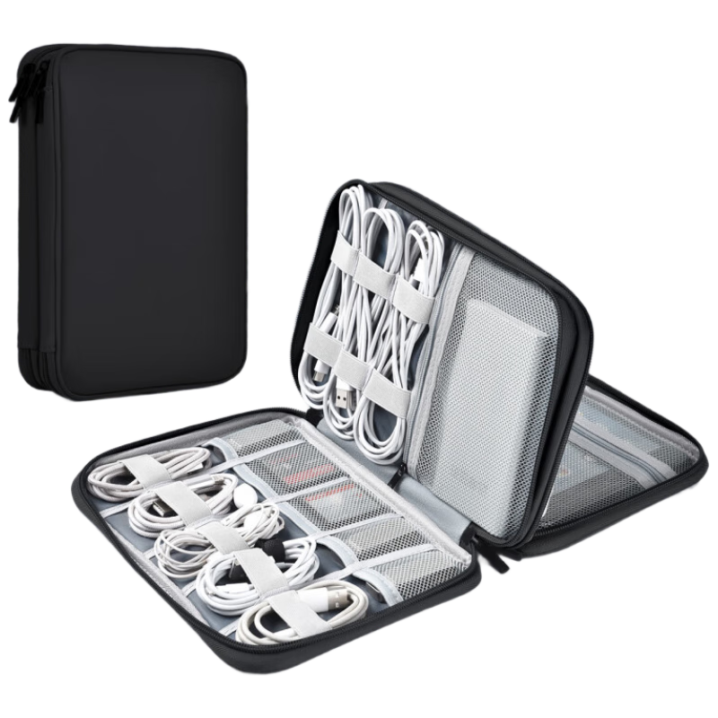 Milooky Digital Accessories Storage Bag Portable USB Drive Tablet iPad Charger Earphone Data Cable Makeup Bag Multifunctional