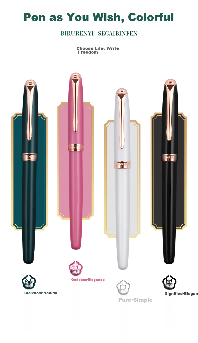 HERO Fountain Pen Stationery, Stylish for Men And Women Students, Iridium Gold Fountain Pen, Business Office Personal Ink Pen 850, Black 3