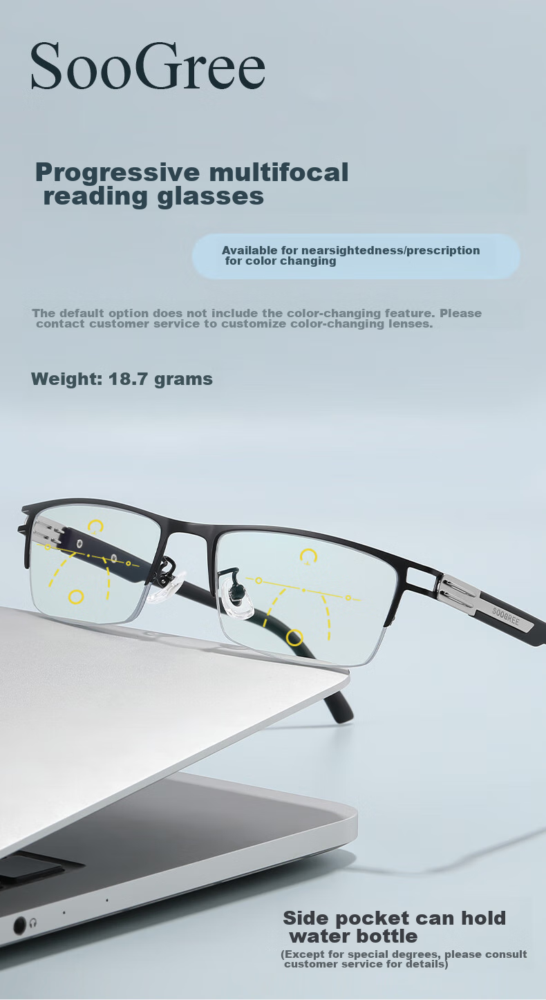 SooGree Reading Glasses for Men And Women, Middle-Aged And Elderly, High Definition Anti-Blue Light Glasses, Fashionable Ultra-Light Presbyopic Glasses, Father's Day Gift 1