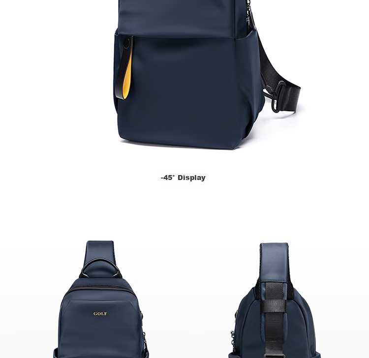 GOLF Chest Bag for Men, Trendy Crossbody Bag, Casual Shoulder Bag for IPad And Phone, Cycling Sports Travel Small Backpack 19