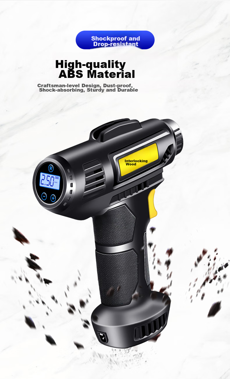 Jumu Car Air Pump, Electric Tire Inflator for Vehicles, Can Measure Tire Pressure, Air Compressor with Pressure Gauge for Sedans 11