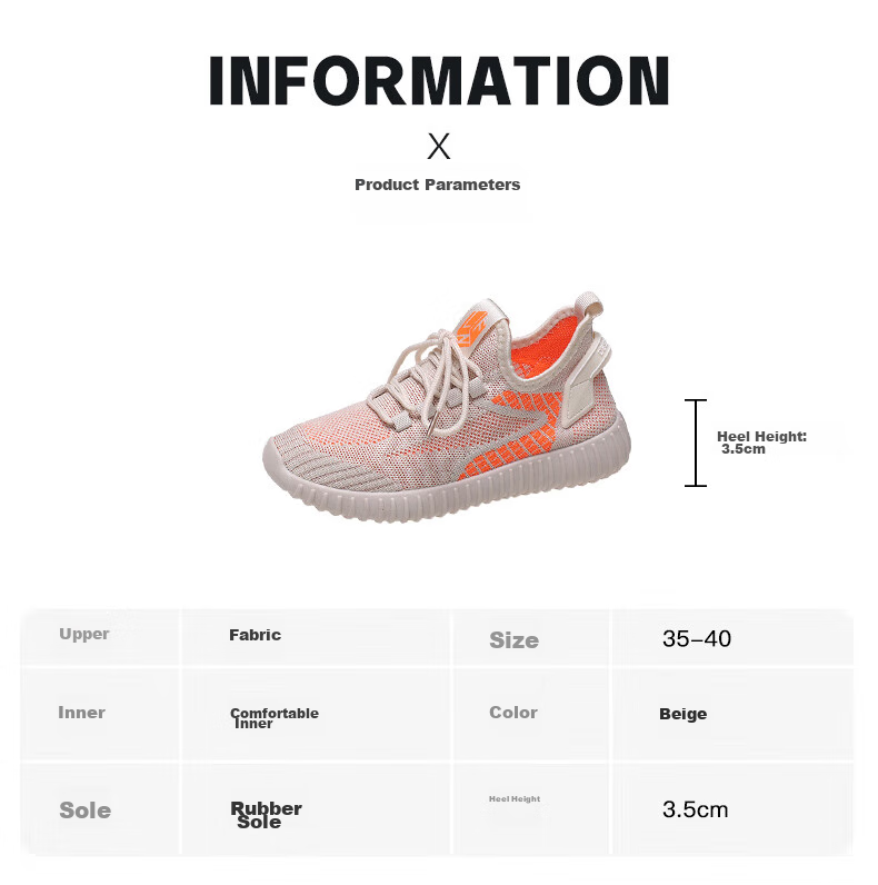 PLAYBOY Women's Shoes Summer Breathable Mesh Sneakers Comfortable Casual Sports Shoes for Women 1643 Orange 39 3