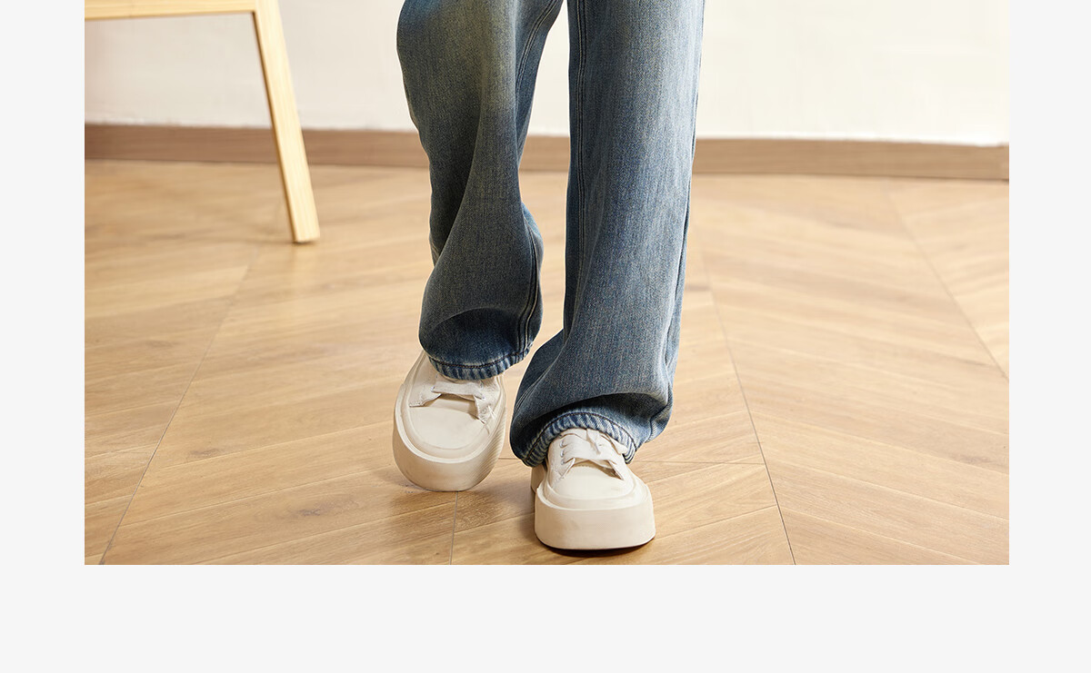 Halo Queen Women's Jeans, Spring And Autumn High-Waisted Slimming Cat Paw Design, Fashionable Versatile Straight-Leg Pants, New Product H144N3001 2