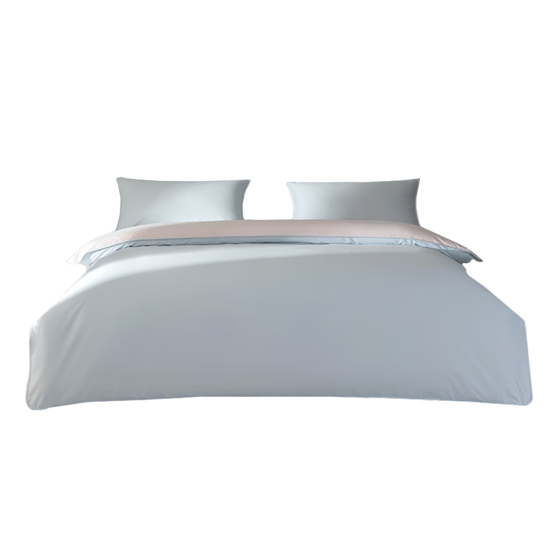 Anmino 100% Anti-Mite Four-Piece Set AB Side Pure Cotton Light Velvet Micro Brushed A-Class Bedding Dust Mite Resistant Allergy Friendly 1.5m Fitted Sheet Set